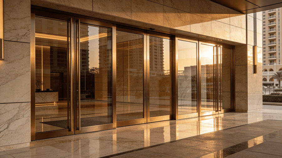 الأمن السلس للمداخل الفاخرة: كيف ترفع الأتمتة الخفية ومحركات الأبواب تحت الأرض المباني الفاخرة في الإمارات